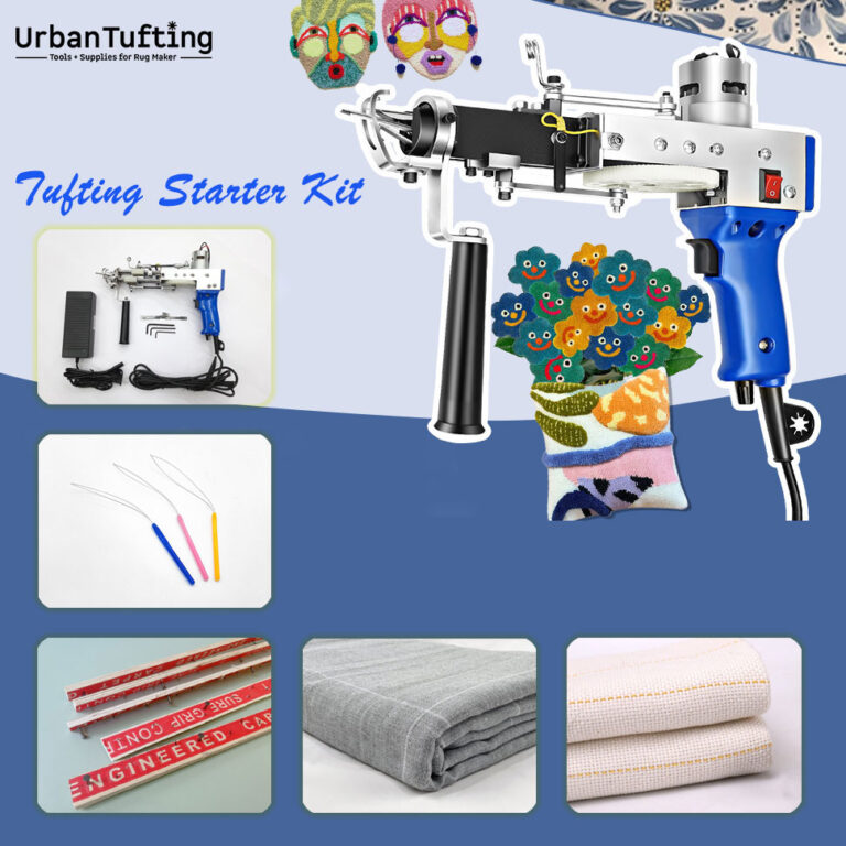 Complete Rug Tufting Kits | Tufting Gun, Wool Yarn, Frame & More